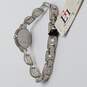 NWT Guess G55750L Silver & White Unique Band Watch image number 6