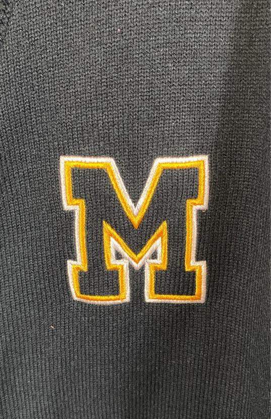 Harriton Mens Blue Michigan Wolverines Knitted Cardigan Sweater Size Medium image number 5