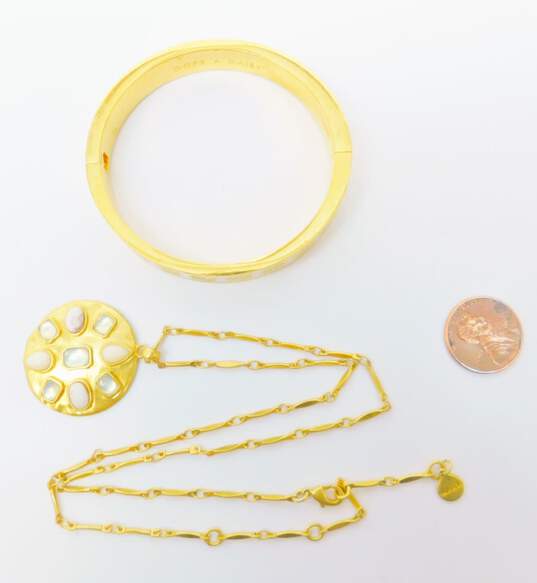 Kate Spade Designer Oops A Daisy Bangle Bracelet & Stella & Dot Pendant Necklace 51.4g image number 6