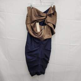 NWT Halston Heritage WM's Bronze Midnight One Shoulder Dress Size 14