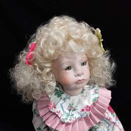 2 Vintage Porcelain Sad Girl Dolls with Stands alternative image