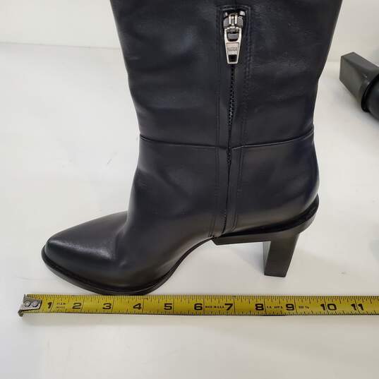 DKNY Black Knee High Heeled Boots No Size image number 5