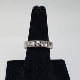 Ross Simmons Sterling Silver Crystal Sz 8.25 Ring 5.3g
