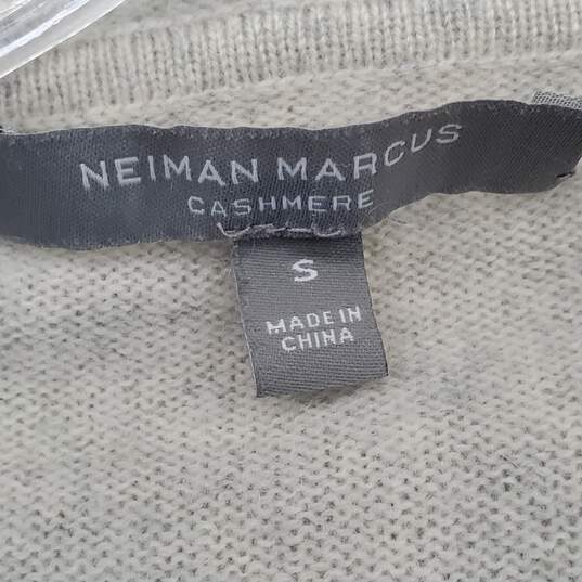 Neiman Marcus Cashmere Light Gray Zip Up Hoodie Size S image number 3