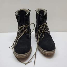 Tamaris Black Suede Boots for Women Sz 37 alternative image