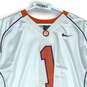 Nike Team White Orange Mens Jersey #1 Size L image number 3