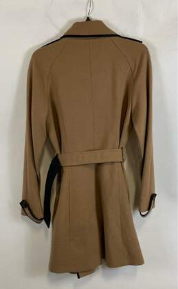 Sandro Ferrone Womens Brown Collared Double Breasted Belted Trench Coat Size XS alternative image
