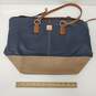 Dooney & Bourke Blue & Gray Leather Shopping Tote image number 1