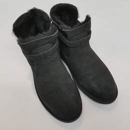 UGG ELISA Women's Black Suede Shearling Slip-On Ankle Boots US Size 8.5M alternative image