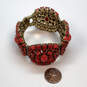 Designer Stella & Dot Gold-Tone Red Stone Fashionable Chain Bracelet image number 2
