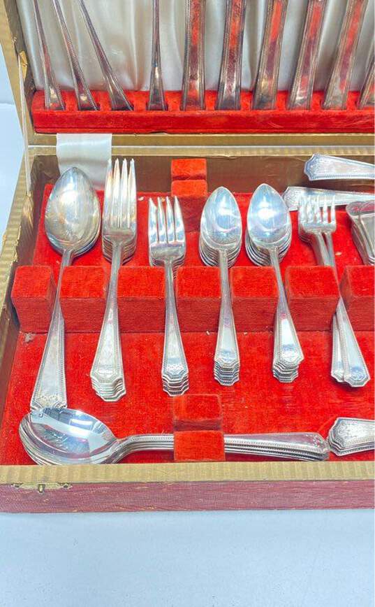 National Silver Co. NPNS Silver Plated 78 Piece Cutlery Service Set image number 4