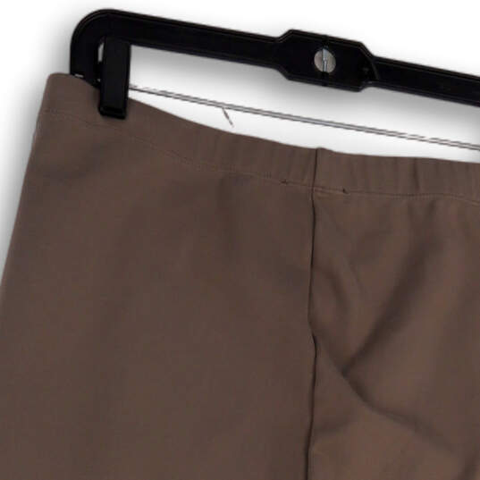 Womens Brown Flat Front Side Slit Pull-On Straight & Pencil Skirt Size L image number 4