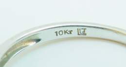 10K White Gold Pink Sapphire Heart Diamond Accent Filigree Ring 1.6g alternative image