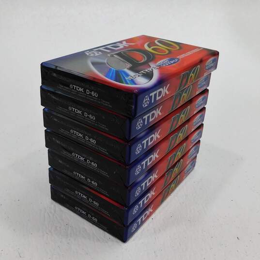 Lot of 8 Sealed TDK D60 High Output Blank Audio Cassette Tapes IECI/Type I, NEW image number 3