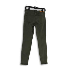 Womens Green Denim Medium Wash Stretch Pockets Skinny Leg Jeans Size 26R alternative image