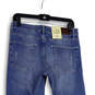 NWT Womens Blue 5-Pocket Design Distressed Straight Leg Jeans Size 32x32 image number 4