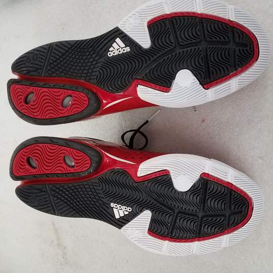 Buy the Vintage Adidas Red/Black Basketball Shoes 2008 Size 9 | GoodwillFinds
