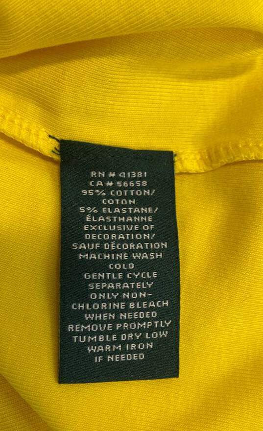 Lauren Ralph Lauren Womens Yellow Short Sleeve Round Neck Pullover T-Shirt Sz PS image number 4