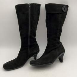 La Canadienne Womens Black Side Zip Tall High Heel Knee High Boots Size 11 alternative image