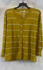 Two Danes Women's Yellow Dotted Cardigan- L NWT image number 1