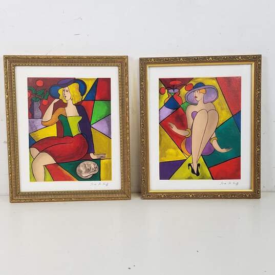 Linda Le Kinff Set of 2 Serigraphs / Framed, Signed Artwork Print image number 1