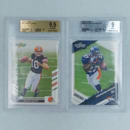 2 Beckett Graded Football Rookie Cards 9/9.5