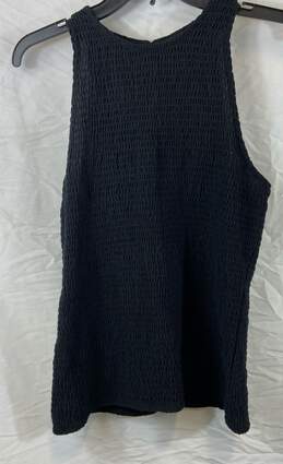 NWT INC International Concepts Womens Black Smocked Sleeveless Blouse Top Size M alternative image