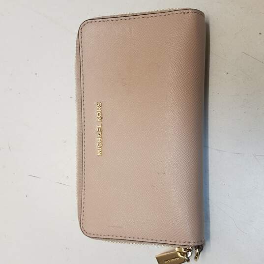 New Michael Kors Jet Set Travel Large Flat phone case wallet Brown