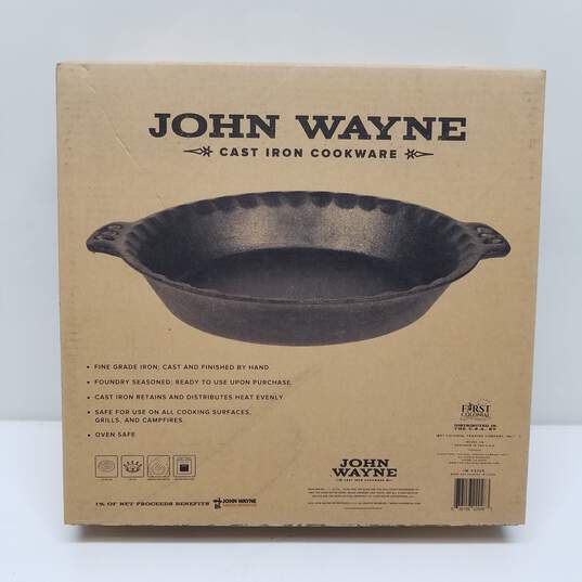 Buy the John Wayne Cast Iron Cookware 10.25in Pie Pan Pre-Seasoned Cast Iron  with Box