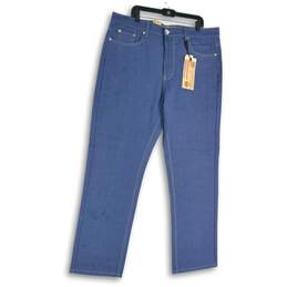 NWT PJ Mark Mens Light Blue Denim 5-Pocket Design Straight Leg Jeans Size 40x32