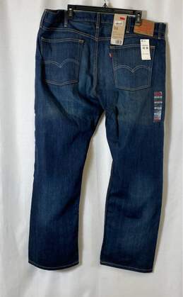 NWT Levi's 514 Mens Blue Cotton Dark Wash Mid Rise Denim Straight Jeans Sz 42X30 alternative image