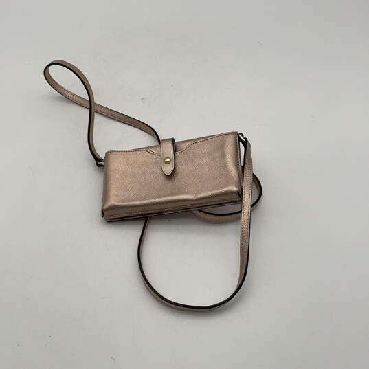 Womens Pink Long Strap Card Holder Inner Pockets Wallet Crossbody Bag image number 2