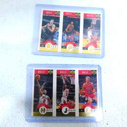 1996-97 Chicago Bulls Collector's Choice Gold Mini-Cards Jordan Pippen Rodman+