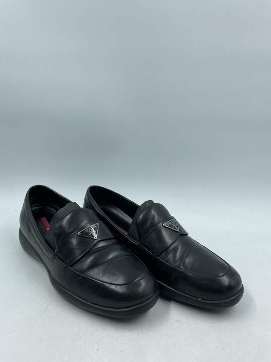 Authentic Prada Symbole Black Loafers W 7.5 image number 3