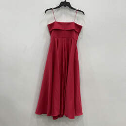 Womens Red Sleeveless Spaghetti Strap Knee Length Fit & Flare Dress Size 4 alternative image
