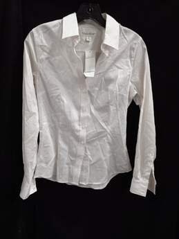 Banana Republic White Non-Iron Tailored Stretch Button Up Shirt Size 4 NWT
