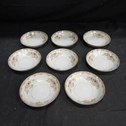 Bundle of 8 Imperial Fine China Dessert Bowls w/ Floral Design