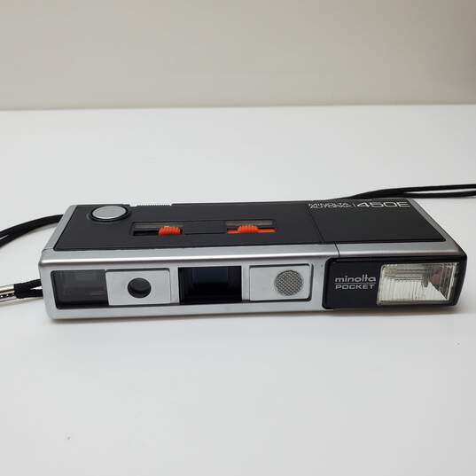 Minolta Autopak 450E Pocket Film Camera W/ Leather Case Untested image number 2