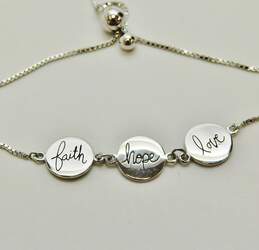 Artisan 925 Heart & Family Tree Pendant Necklaces & Faith Hope Charms Bracelet alternative image