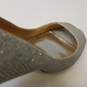 Badgley Mischka Glitter Platform Heels Silver 8 image number 9