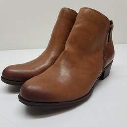 Lucky BRAND Basel Side Zip Ankle Boots Toffee Size 9.5