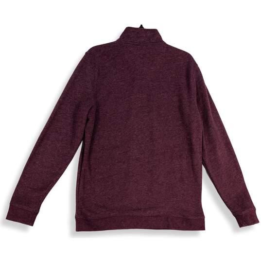 Croft & Barrow Womens Purple 1/4 Zip Long Sleeve Pullover Sweatshirt Size M image number 2