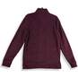 Croft & Barrow Womens Purple 1/4 Zip Long Sleeve Pullover Sweatshirt Size M image number 2