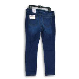 NWT Sonoma Womens Blue Denim Supersoft Stretch Mid Rise Skinny Leg Jeans Size 14 alternative image