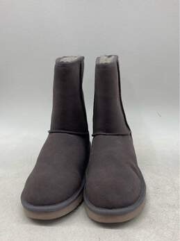 UGG Classic Short II Shearling Boots Size 11, Charcoal Gray Excellent Condition"