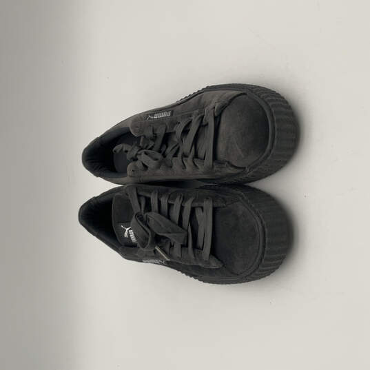Womens Rihanna Fenty 364466 03 Black Creeper Velvet Sneaker Shoes Size 8 image number 2