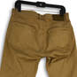 Mens Tan Denim Medium Wash 5 Pocket Design Straight Leg Jeans Size 31x32 image number 4