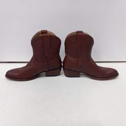 Tecovas Women's Burnt Brown Leather Boots Size 7B alternative image