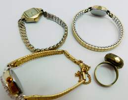 VNTG Gruen Landau Buler & La Marque Women's Watches & Ring Watch 52.5g alternative image