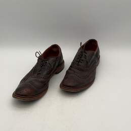 Allen Edmonds Mens Neumok 2.0 Brown Leather Wingtip Oxford Dress Shoes Size 9.5